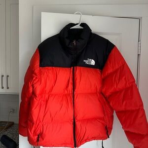 The North Face Men's Bold Red and Black Puffer Jacket